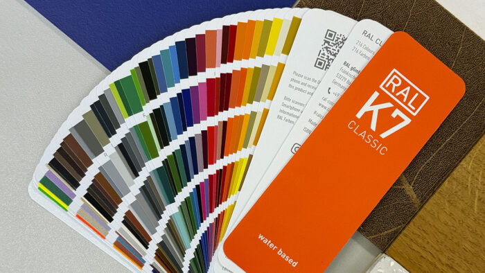 Paleta de cores padrão RAL K7 - Industrial - 2024 - Water Based